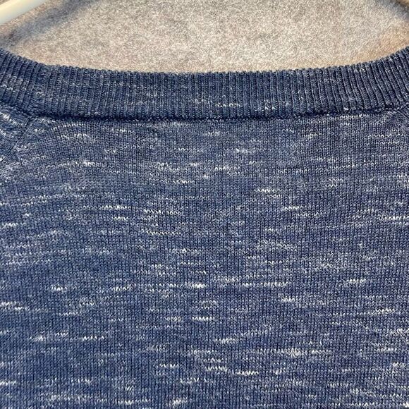 MUTUAL WEAVE Sweater Men's XL Heathered Blue Raglan Sleeve Crew Neck Pullover - Picture 11 of 11